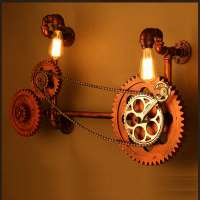 2016 Creative gear iron wall lamp with industrial loft style for Bar Fixture Lighting