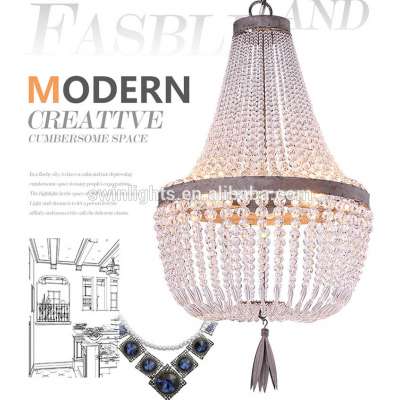 Modern popular luxury crystal pendant light with high quality from zhongshan factory